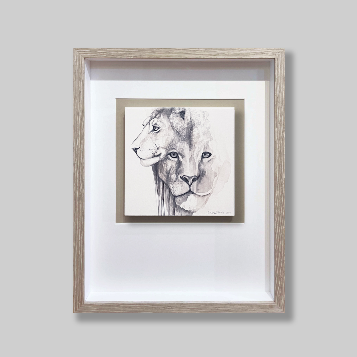 NadineMaroldLiononWood-Framed