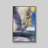 Abstract oil on canvas painting limitless space framed