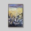 Abstract oil on canvas painting tranquil glow framed